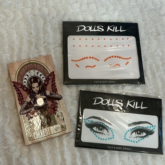 Dolls Kill current mood eyeshadow, palette, and two packs of face gems new - Picture 5 of 6